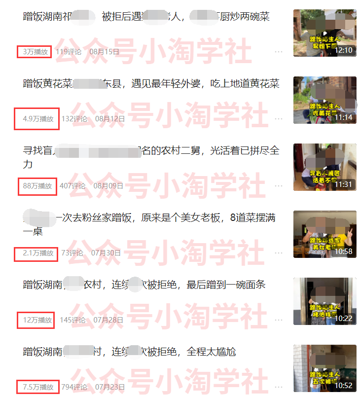分享做蹭饭领域及vlog领域的中视频项目月收益有多少