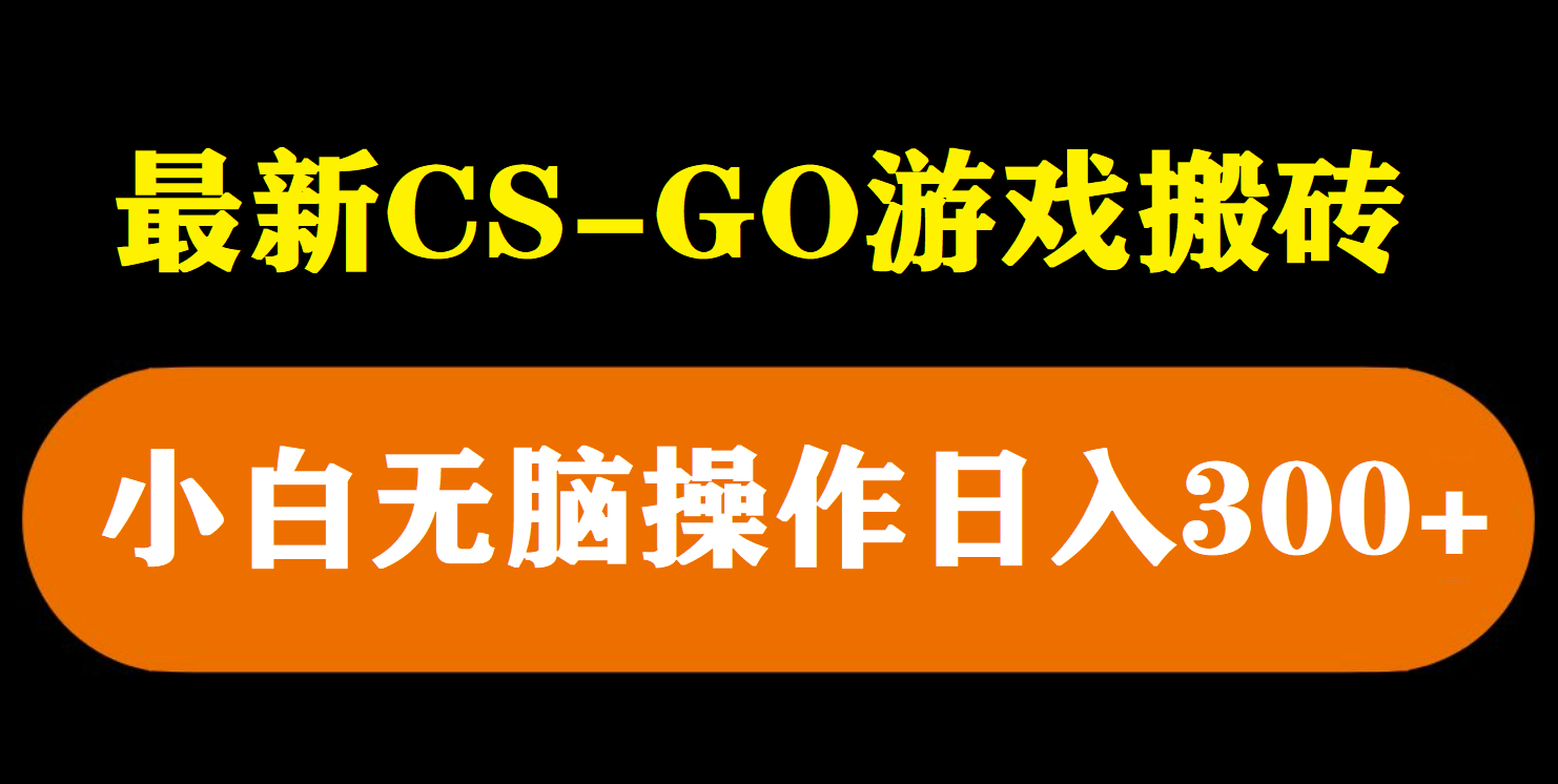 最新csgo游戏搬砖游戏，无需自动运行小白无脑也能日入300+