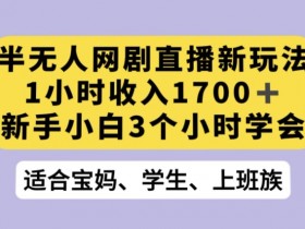 抖音半无人播网剧的一种新玩法，利用OBS推流软件播放热门网剧，接抖音星图任务【揭秘】