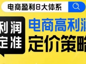8大体系利润篇·利润定准电商高利润定价策略线上课