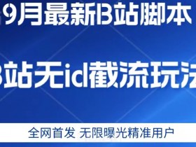 9月B站最新无id截流精准用户内免费附软件以及教程【揭秘】
