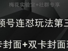 梅花实验室社群专享视频号连怼玩法半卡封面+双卡封面技术