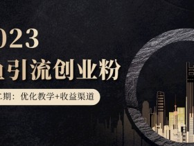 第二期：暴力引流，无脑搬运，闲鱼创业粉引流一天200+，更新闲鱼防封号优化教学，每天多300+收益