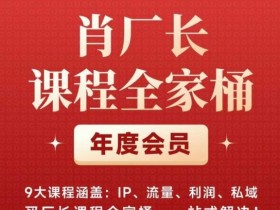 肖厂长课程全家桶，​9大课程涵盖:IP、流量、利润、私域、买厂长课程全家桶，一站式解决！