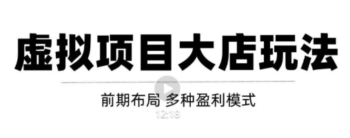 虚拟项目月入几万大店玩法分享，多店操作利润倍增（快速起店盈利）！【视频教程】