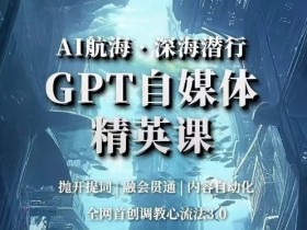 AI航海·深海潜行，GPT自媒体精英课，全网首创调教心流法3.0