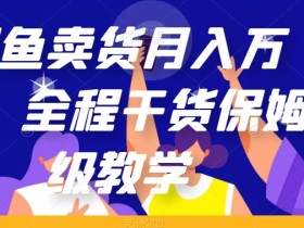 闲鱼卖货月入万加，全程干货保姆级教学【揭秘】
