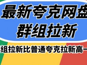 最新夸克网盘群组拉新，高收益群组拉新比普通夸克拉新高一倍的价钱