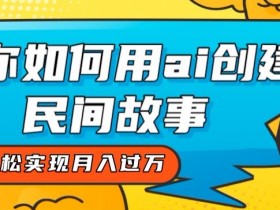 全新思路，教你如何用ai创建民间故事，轻松实现月入过万【揭秘】