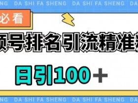 视频号引流精准粉，日引100+，流量爆炸【揭秘】