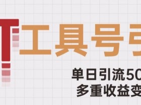 用工具号来破局，单日引流500+一条广告4位数多重收益变现玩儿法【揭秘】