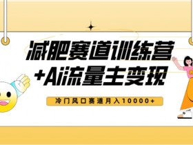 全新减肥赛道AI流量主+训练营变现玩法教程，蓝海冷门赛道小白轻松上手，月入10000+【揭秘】