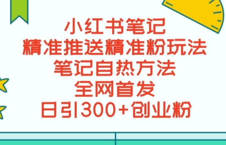 最新小红书笔记精准推送2000+精准粉，单日导流私欲最少300【智能托管+教程】