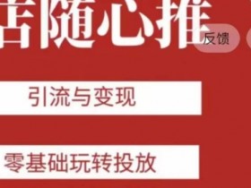 老陈随心推助力新老号，引流与变现，零基础玩转投放