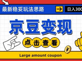 最新思路京豆变现玩法，课程详细易懂，小白可上手操作【揭秘】
