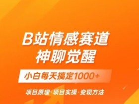 B站情感冷门蓝海赛道秒变现《神聊觉醒》一天轻松变现500+【揭秘】