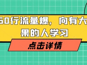 360行流量爆破，向有大结果的人学习