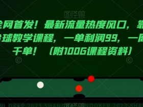 全网首发！最新流量热度风口，靠卖台球教学课程，一单利润99，一周破千单！（附100G课程资料）