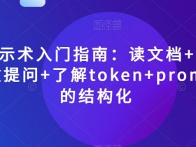 AI提示术入门指南：读文档+如何有效提问+了解token+prompt的结构化【揭秘】
