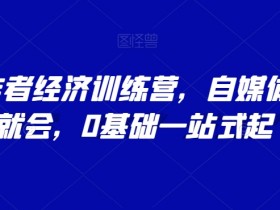 AI创作者经济训练营，自媒体有手就会，0基础一站式起