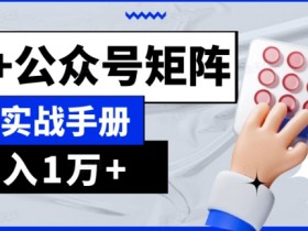 AI流量主系统课程基础版1.0，GPT+公众号矩阵实战手册【揭秘】