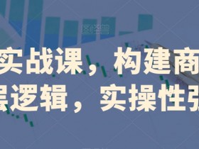 创业实战课，​构建商业底层逻辑，实操性强