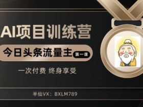 AI项目系列训练营（公众号流量主与今日头条篇）【揭秘】