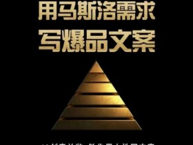 三先生·用马斯洛需求写爆品文案，4A创意总监教你用人性写文案