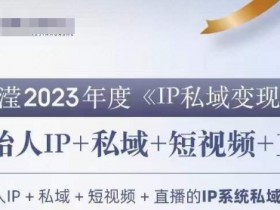 IP私域变现营，创业人做私域IP必参加的变现营