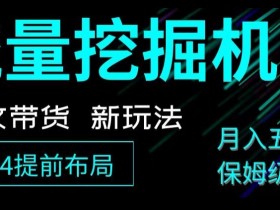 抖音图文带货新玩法，流量挖掘机，小白月入过万，保姆级教程【揭秘】