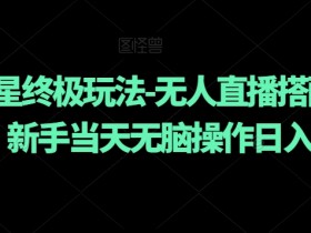 元梦之星终极玩法-无人直播搭配手动拉新，新手当天无脑操作日入800+【揭秘】