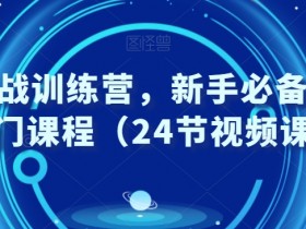外贸实战训练营，新手必备的外贸入门课程（24节视频课）