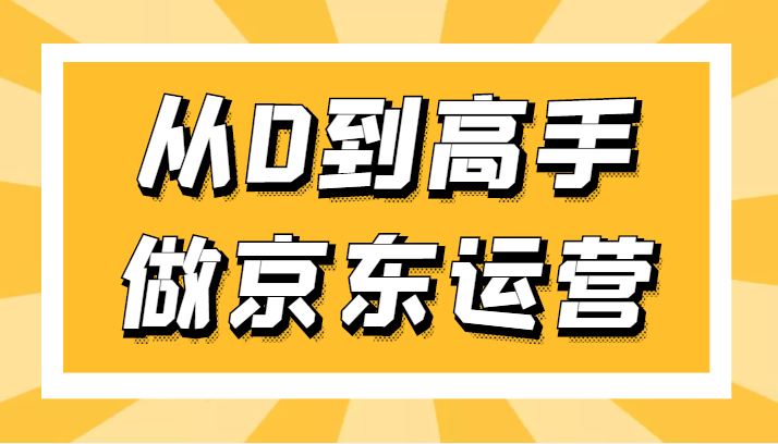 从0到高手做京东运营，从基础到高级，带你玩转京东电商平台
