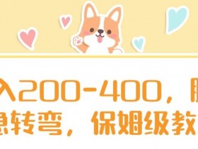 日入200-400，脑筋急转弯，保姆级教程【揭秘】