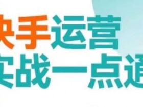 快手运营实战一点通，这套课用小白都能学会的方法教你抢占用户，做好生意