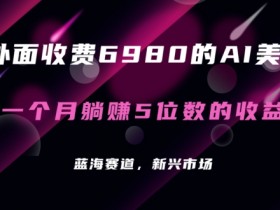 外面收费6980的AI美女项目！每月躺赚5位数收益（教程+素材+工具）【揭秘】