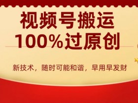 外边收费599创作者分成计划，视频号搬运100%过原创，新技术，适合零基础小白，月入两万+【揭秘】