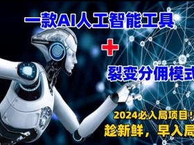 一款AI工具+裂变分佣=2024必上手项目！日入过千就靠它了【揭秘】