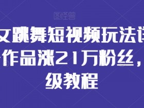 AI美女跳舞短视频玩法详解，26个作品涨21万粉丝，保姆级教程【揭秘】