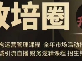 旺仔爸爸教培圈课程（运营／管理／招生／引流全套课程），同城引流自播方案