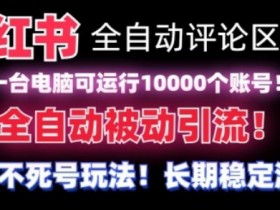 【全网首发】小红书全自动评论区截流机！无需手机，可同时运行10000个账号【揭秘】