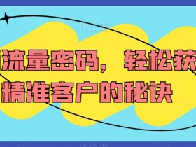 营销流量密码，轻松获取精准客户的秘诀