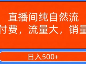 视频号直播间纯自然流，不付费，白嫖自然流，自然流量大，销售高，月入15000+【揭秘】