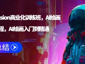 Stable Diffusion商业化训练班，Al绘画商业应用课程，AI绘画入门到精通