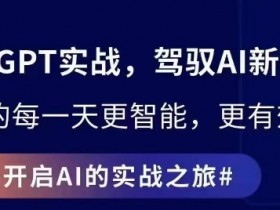 ChatGPT实战指南，创新应用与性能提升，解锁AI魔力，启程智能未来
