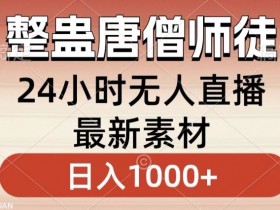 整蛊唐僧师徒四人，无人直播最新素材，小白也能一学就会就，轻松日入1000+【揭秘】