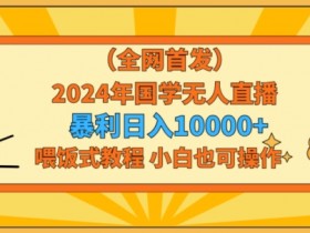 全网首发2024年国学无人直播暴力日入1w，加喂饭式教程，小白也可操作【揭秘】