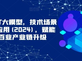 ChatGPT大模型，技术场景与商业应用(2024)，赋能千行百业产业链升级