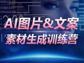 AI图片&文案素材生成训练营，海量素材一键生成，高效运营，提升数倍人效