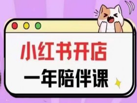 三九小红书开店一年陪伴课(更新)，从0到1玩赚小红书开店